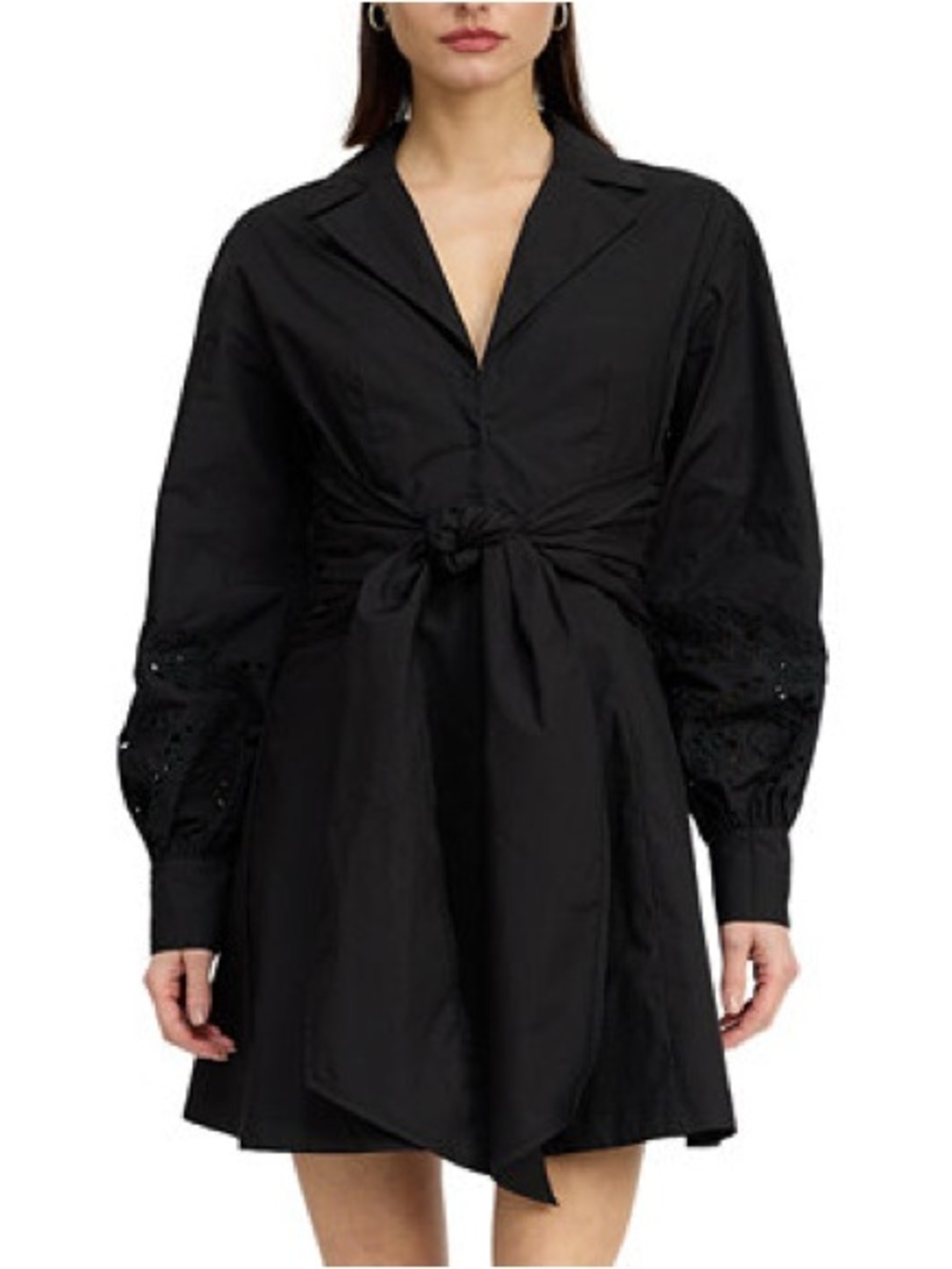 En Saison Women's Benedetta Cotton Tie-Waist Shirtdress
